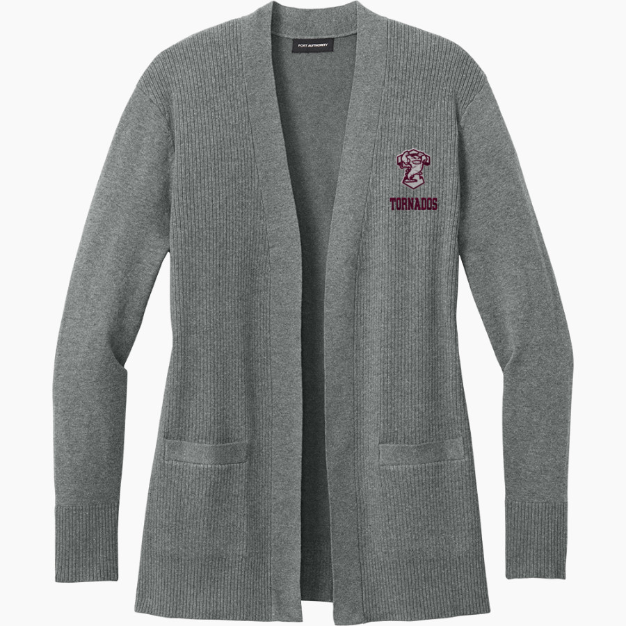 TEXLINE HIGH SCHOOL TORNADOS Port Authority Women's Easy Care Open-Front Cardigan Sweater
