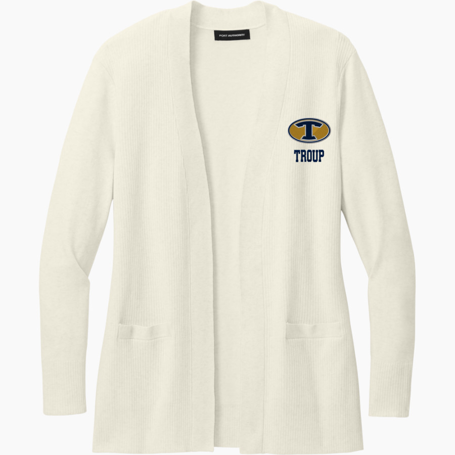 TROUP HIGH SCHOOL TIGERS <span class="pdp-name-mascot">TROUP TIGERS</span> Port Authority Women's Easy Care Open-Front Cardigan Sweater