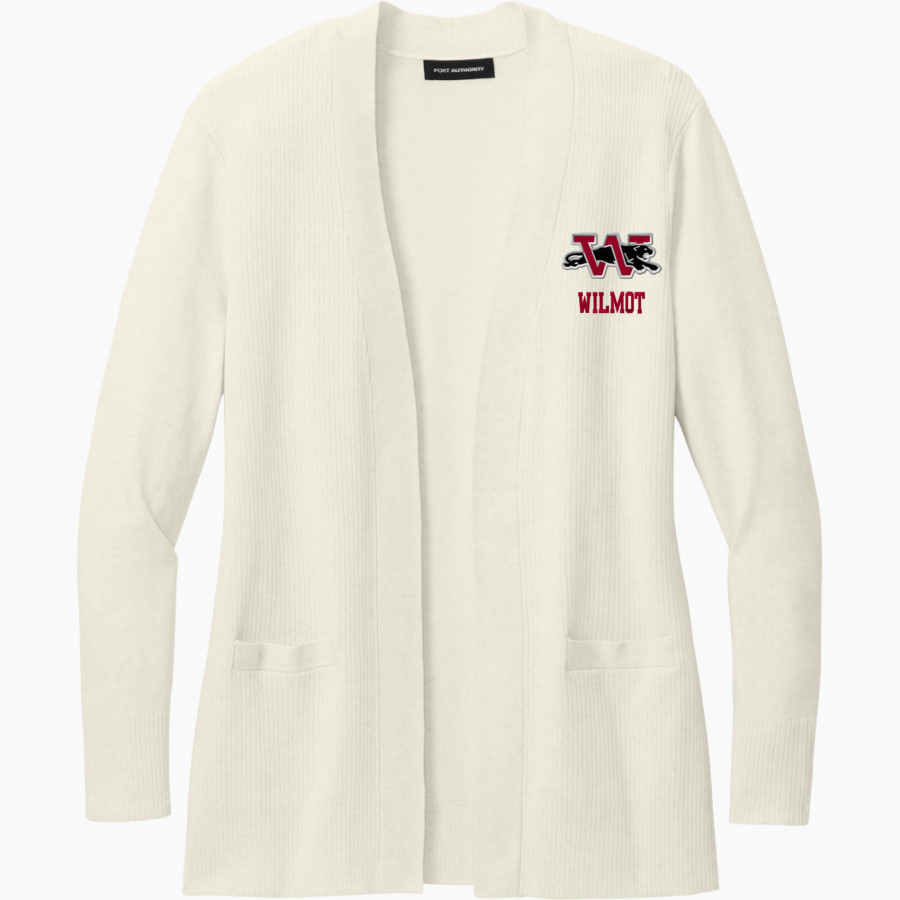 WILMOT UNION HIGH SCHOOL PANTHERS <span class="pdp-name-mascot">WILMOT PANTHERS</span> Port Authority Women's Easy Care Open-Front Cardigan Sweater
