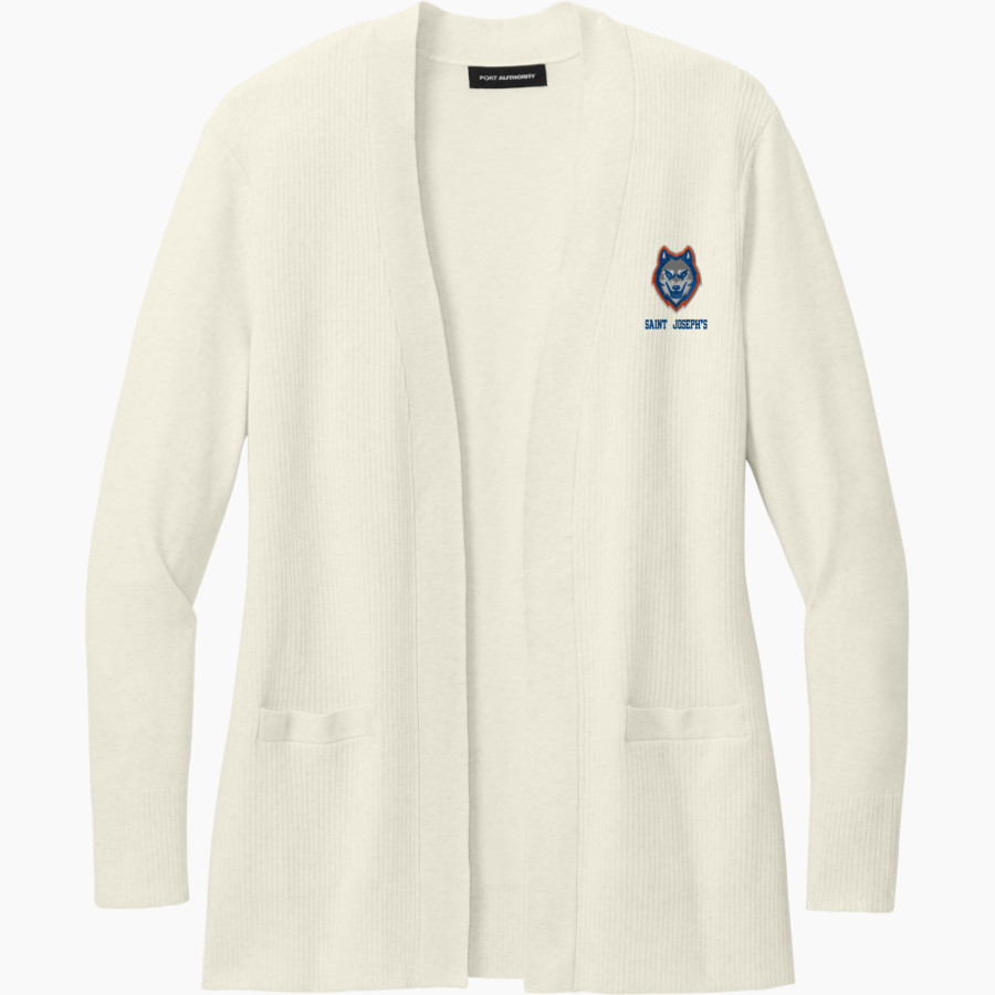 SAINT JOSEPH'S CATHOLIC ACADEMY <span class="pdp-name-mascot">SAINT JOSEPHS Wolves</span> Port Authority Women's Easy Care Open-Front Cardigan Sweater