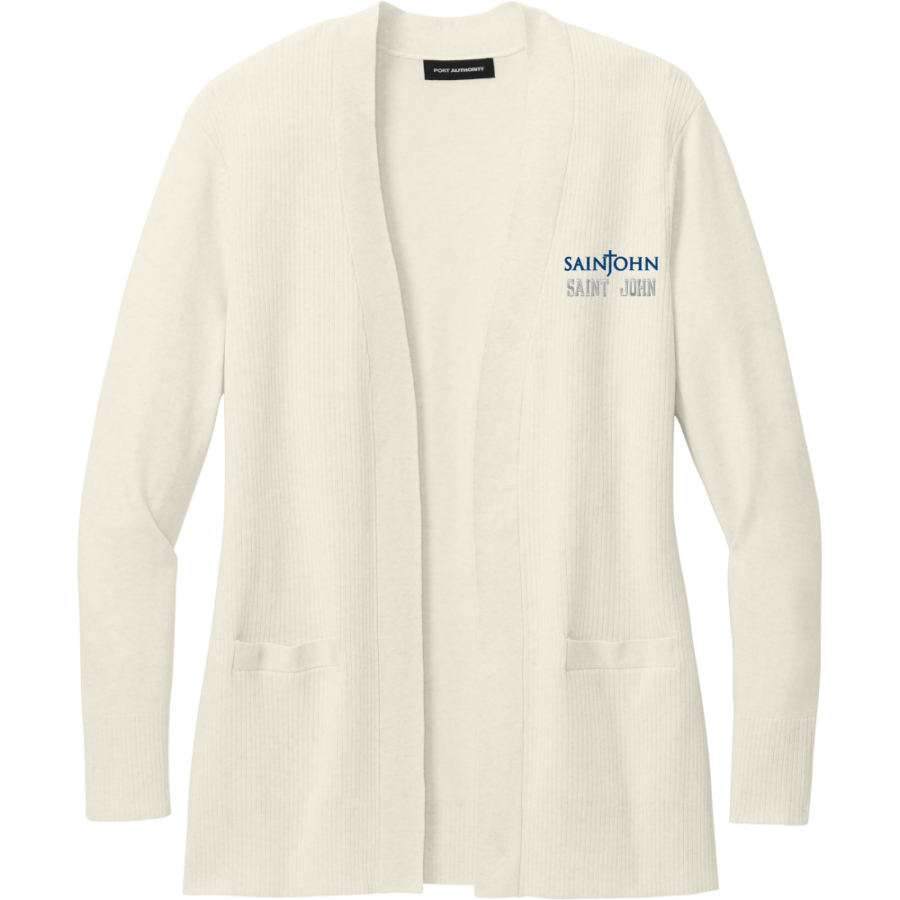 SAINT JOHN HERALDS <span class="pdp-name-mascot">SAINT JOHN HERALDS</span> Port Authority Women's Easy Care Open-Front Cardigan Sweater