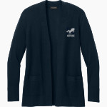 Meadows School The Official Store of the Mustangs <span class="pdp-name-mascot">Meadows School Mustangs</span> Port Authority Women's Easy Care Open-Front Cardigan Sweater Front Thumbnail