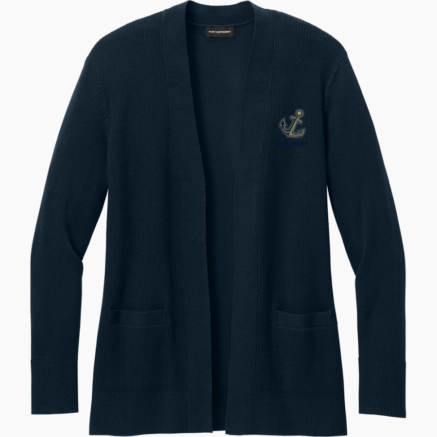 Admiral Farragut BlueJackets <span class="pdp-name-mascot">Farragut Bluejackets</span> Port Authority Women's Easy Care Open-Front Cardigan Sweater