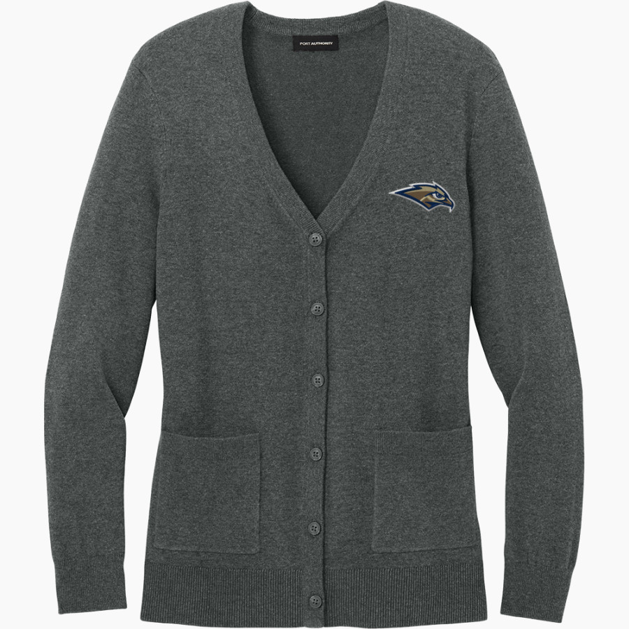 Oral Roberts Golden Eagles Port Authority Women's Easy Care Button-Up Cardigan Sweater