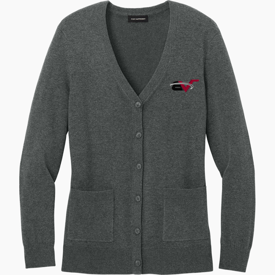 BVSA BOBBY VALENTINE'S SP <span class="pdp-name-mascot">BOBBY VALENTINE'S SPORTS ACADEMY</span> Port Authority Women's Easy Care Button-Up Cardigan Sweater