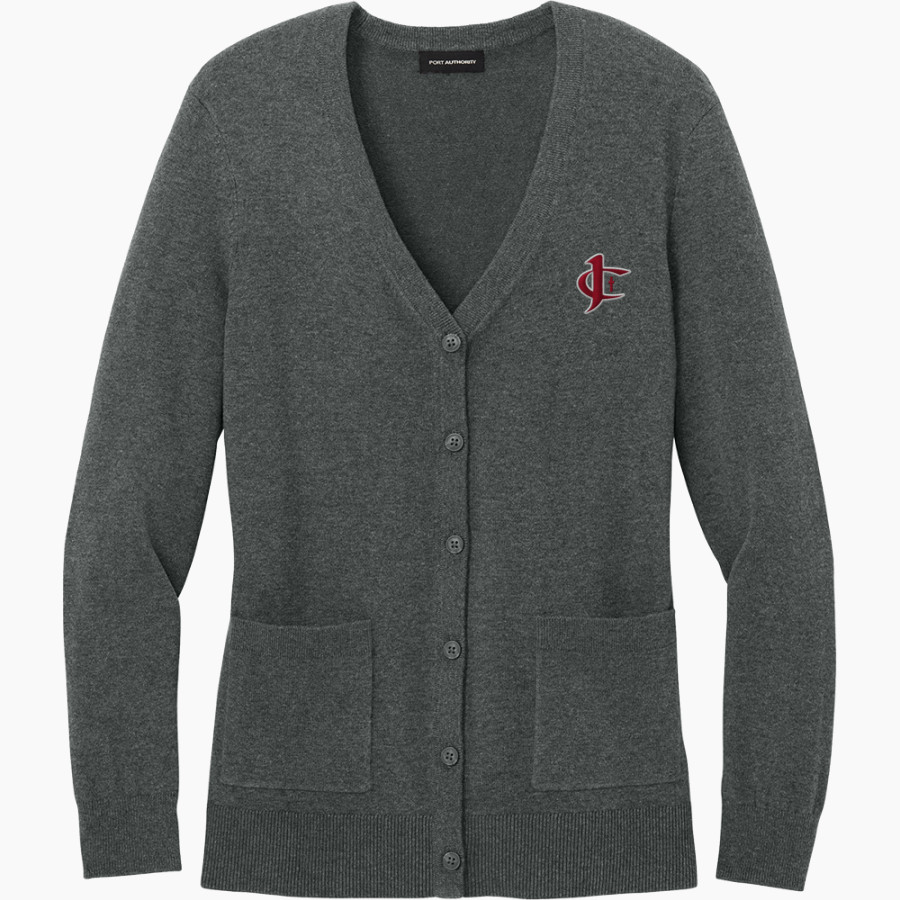Jupiter Christian Eagles Port Authority Women's Easy Care Button-Up Cardigan Sweater