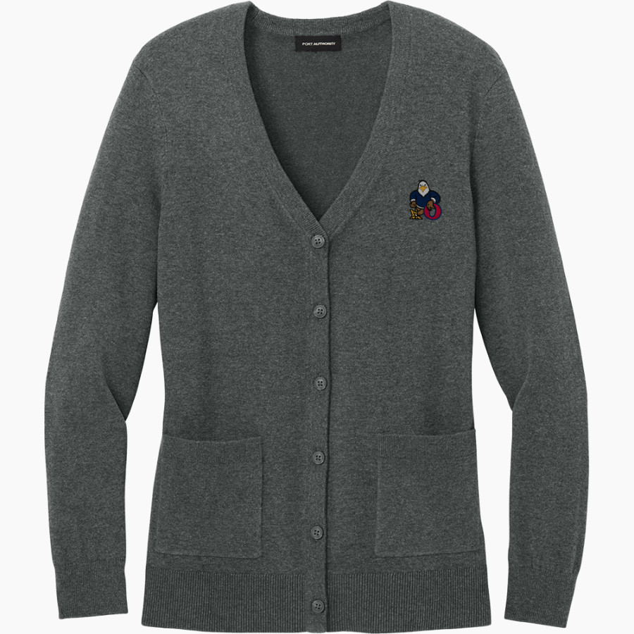 Oswalt Eagles Port Authority Women's Easy Care Button-Up Cardigan Sweater