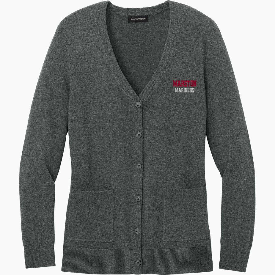 Marston Mariners <span class="pdp-name-mascot">Marston Mariners</span> Port Authority Women's Easy Care Button-Up Cardigan Sweater