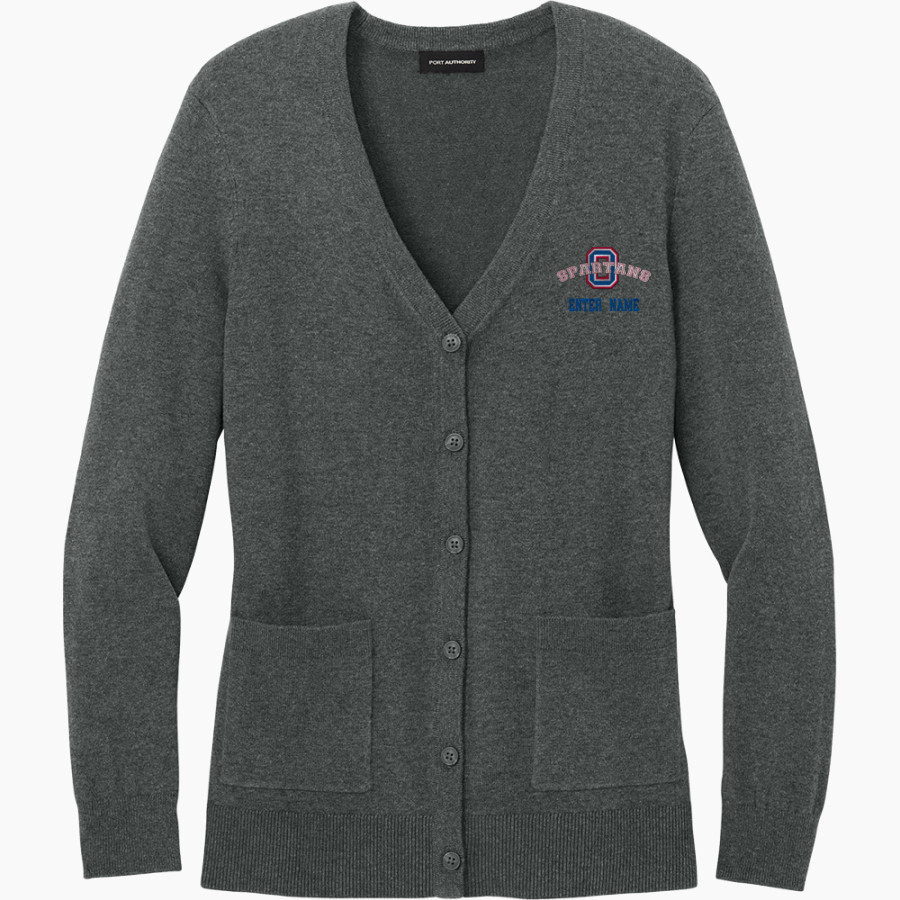 Ohio School For The Deaf Spartans <span class="pdp-name-mascot">Ohio School For The Deaf Spartans</span> Port Authority Women's Easy Care Button-Up Cardigan Sweater