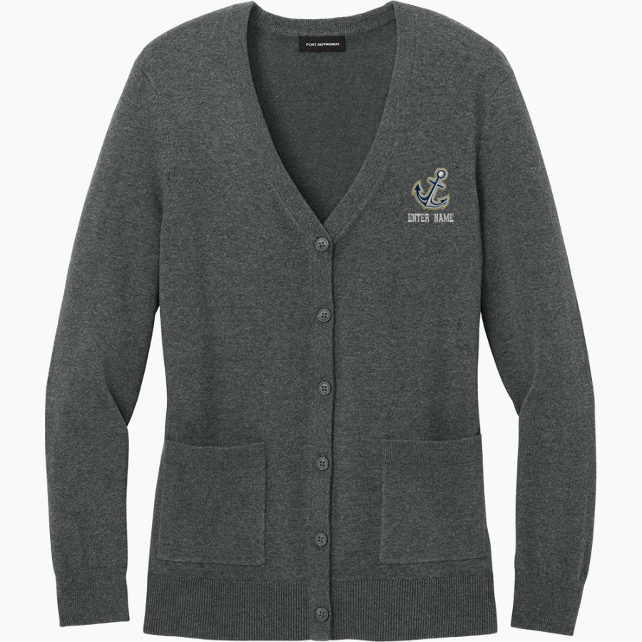 Admiral Farragut BlueJackets <span class="pdp-name-mascot">Farragut Bluejackets</span> Port Authority Women's Easy Care Button-Up Cardigan Sweater