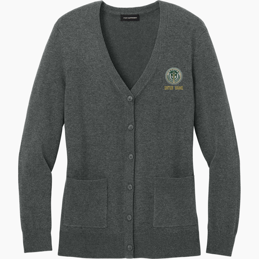 LEGACY CHRISTIAN WARRIORS Port Authority Women's Easy Care Button-Up Cardigan Sweater