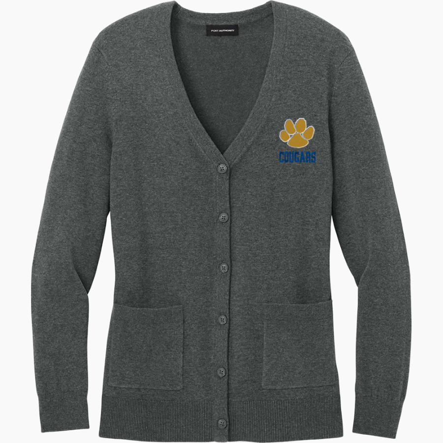 CULBRETH Cougars <span class="pdp-name-mascot">GREY CULBRETH MIDDLE SCHOOL Cougars</span> Port Authority Women's Easy Care Button-Up Cardigan Sweater