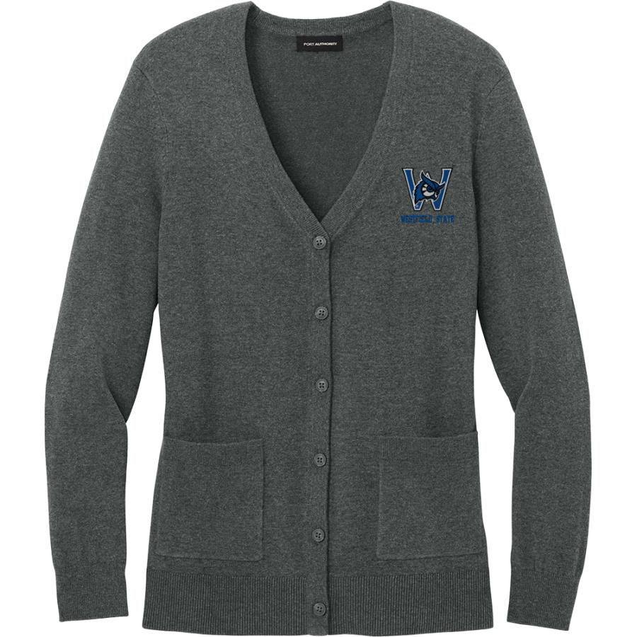 Westfield State University Online Store <span class="pdp-name-mascot">Westfield State Owls</span> Port Authority Women's Easy Care Button-Up Cardigan Sweater