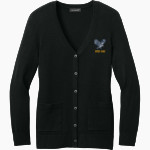 Brooklane Baptist Eagles Port Authority Women's Easy Care Button-Up Cardigan Sweater Front Thumbnail
