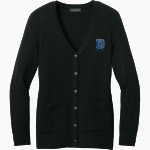 OCRACOKE SCHOOL DOLPHINS <span class="pdp-name-mascot">OCRACOKE DOLPHINS</span> Port Authority Women's Easy Care Button-Up Cardigan Sweater Front Thumbnail