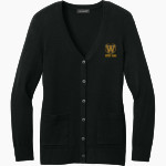 WAUPUN HIGH SCHOOL WARRIORS <span class="pdp-name-mascot">WAUPUN WARRIORS</span> Port Authority Women's Easy Care Button-Up Cardigan Sweater Front Thumbnail