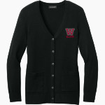 WILLISTON HIGH SCHOOL RED DEVILS Port Authority Women's Easy Care Button-Up Cardigan Sweater Front Thumbnail