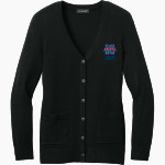 Nonnewaug Chiefs Port Authority Women's Easy Care Button-Up Cardigan Sweater Front Thumbnail