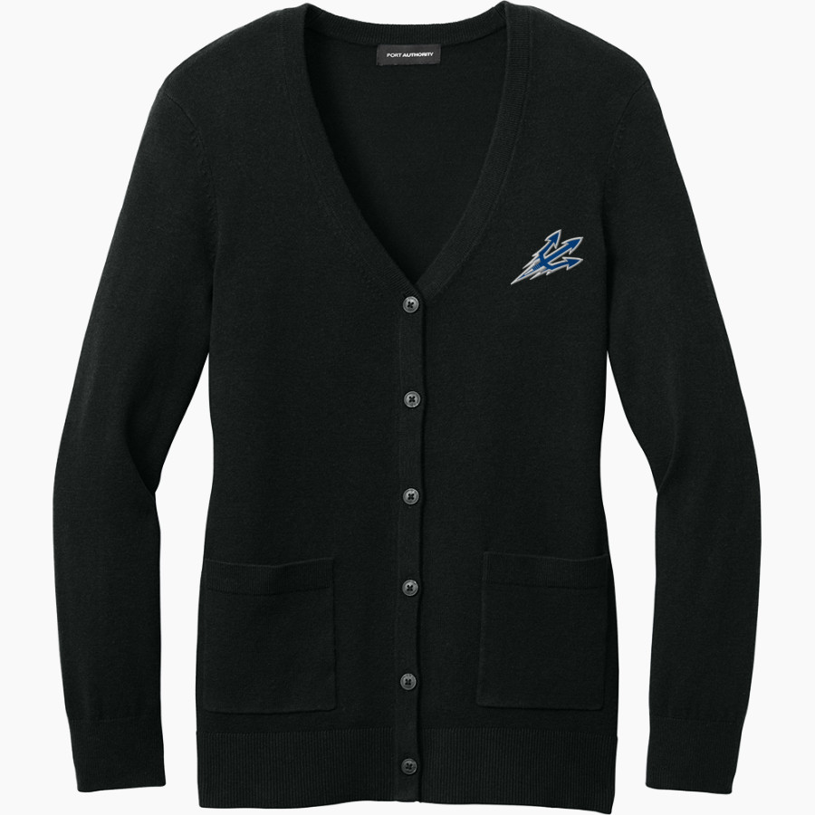 BROCKPORT BLUE DEVILS The Official Online Store <span class="pdp-name-mascot">BROCKPORT BLUE DEVILS</span> Port Authority Women's Easy Care Button-Up Cardigan Sweater