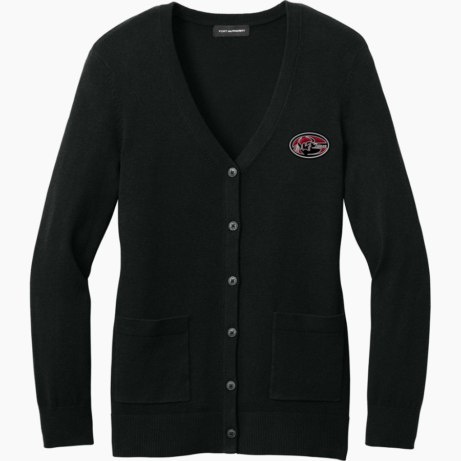 Gunn Titans <span class="pdp-name-mascot">Gunn Titans</span> Port Authority Women's Easy Care Button-Up Cardigan Sweater