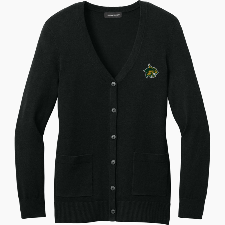 BENBROOK MIDDLE HIGH SCHOOL BOBCATS <span class="pdp-name-mascot">BENBROOK MIDDLE BOBCATS</span> Port Authority Women's Easy Care Button-Up Cardigan Sweater