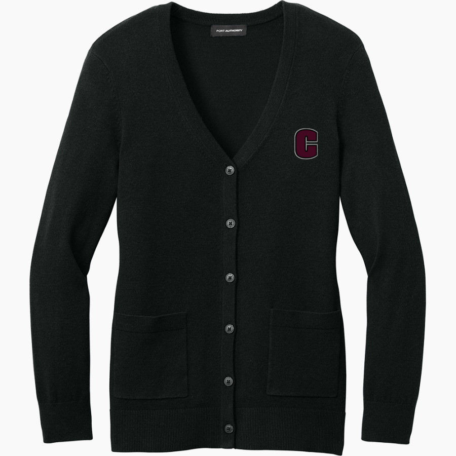 CANTON HIGH SCHOOL WARRIORS Port Authority Women's Easy Care Button-Up Cardigan Sweater