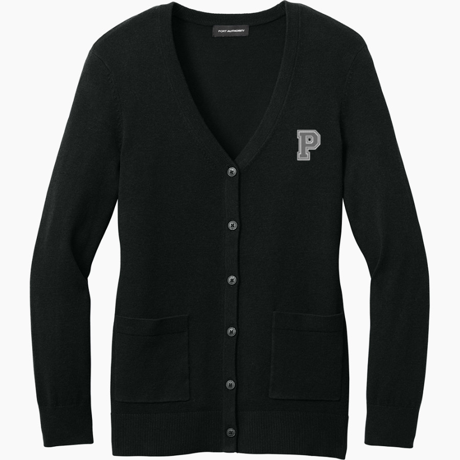 PERRY HIGH SCHOOL MAROONS Port Authority Women's Easy Care Button-Up Cardigan Sweater