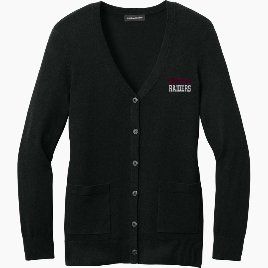 CENTRAL HIGH SCHOOL RAIDERS Port Authority Women's Easy Care Button-Up Cardigan Sweater