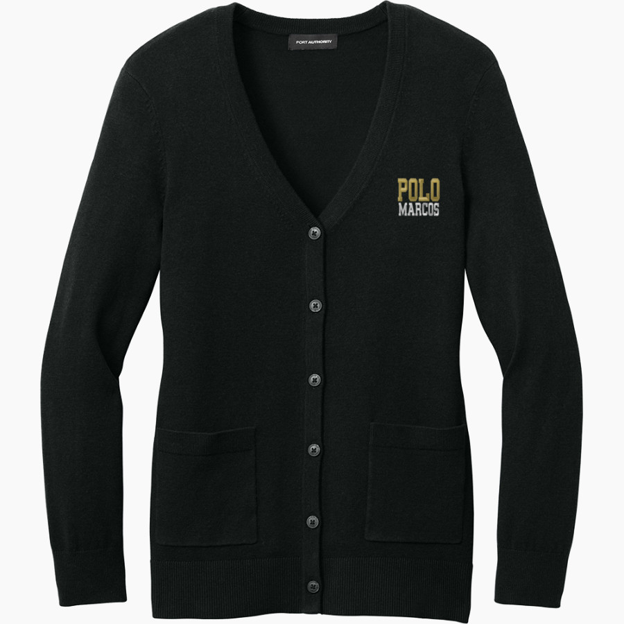 POLO HIGH SCHOOL MARCOS <span class="pdp-name-mascot">POLO MARCOS</span> Port Authority Women's Easy Care Button-Up Cardigan Sweater