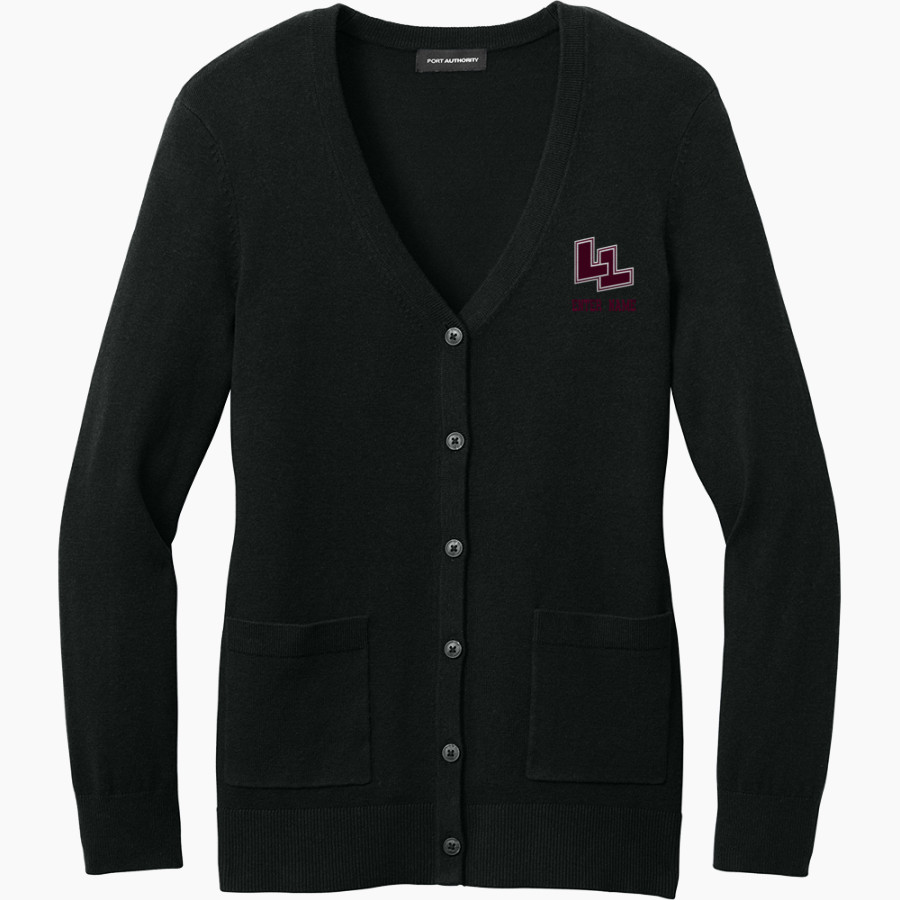 LOCKHART HIGH SCHOOL LIONS <span class="pdp-name-mascot">LOCKHART LIONS</span> Port Authority Women's Easy Care Button-Up Cardigan Sweater