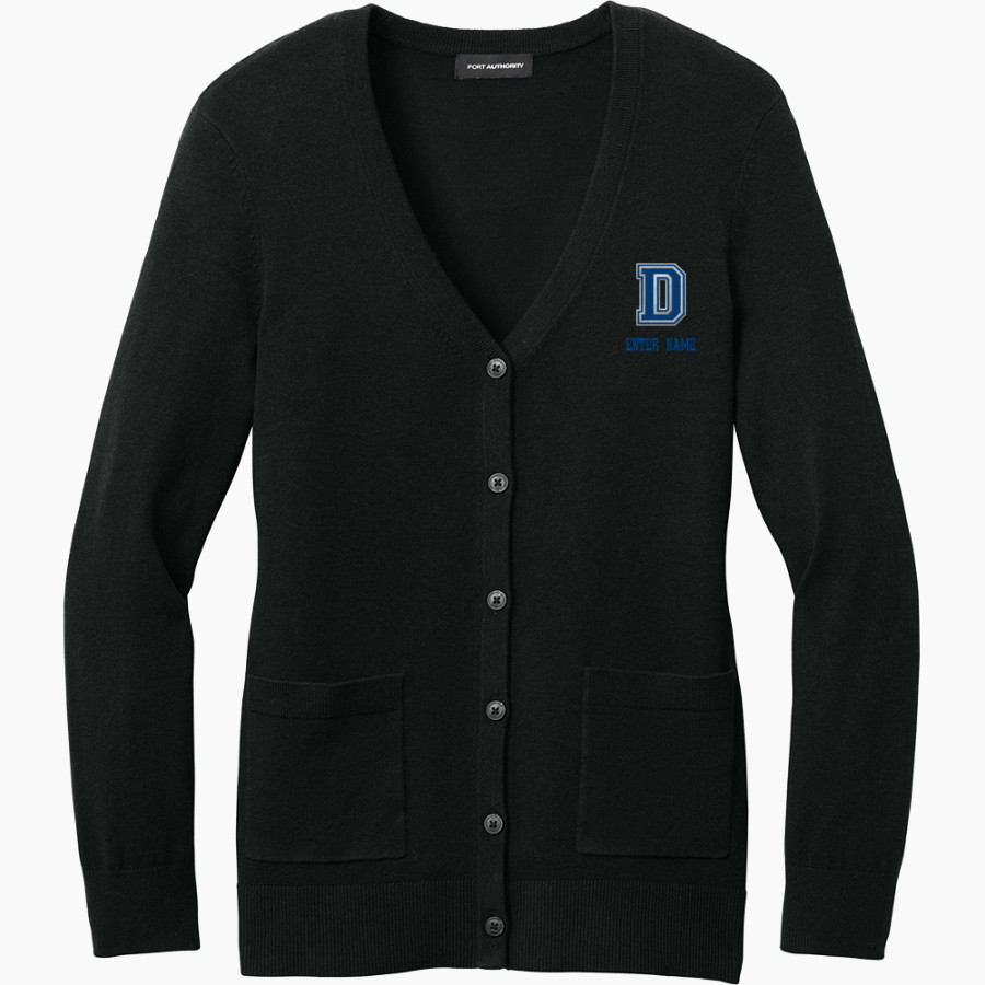 DAVIS SENIOR HIGH SCHOOL BLUE DEVILS <span class="pdp-name-mascot">DAVIS BLUE DEVILS</span> Port Authority Women's Easy Care Button-Up Cardigan Sweater