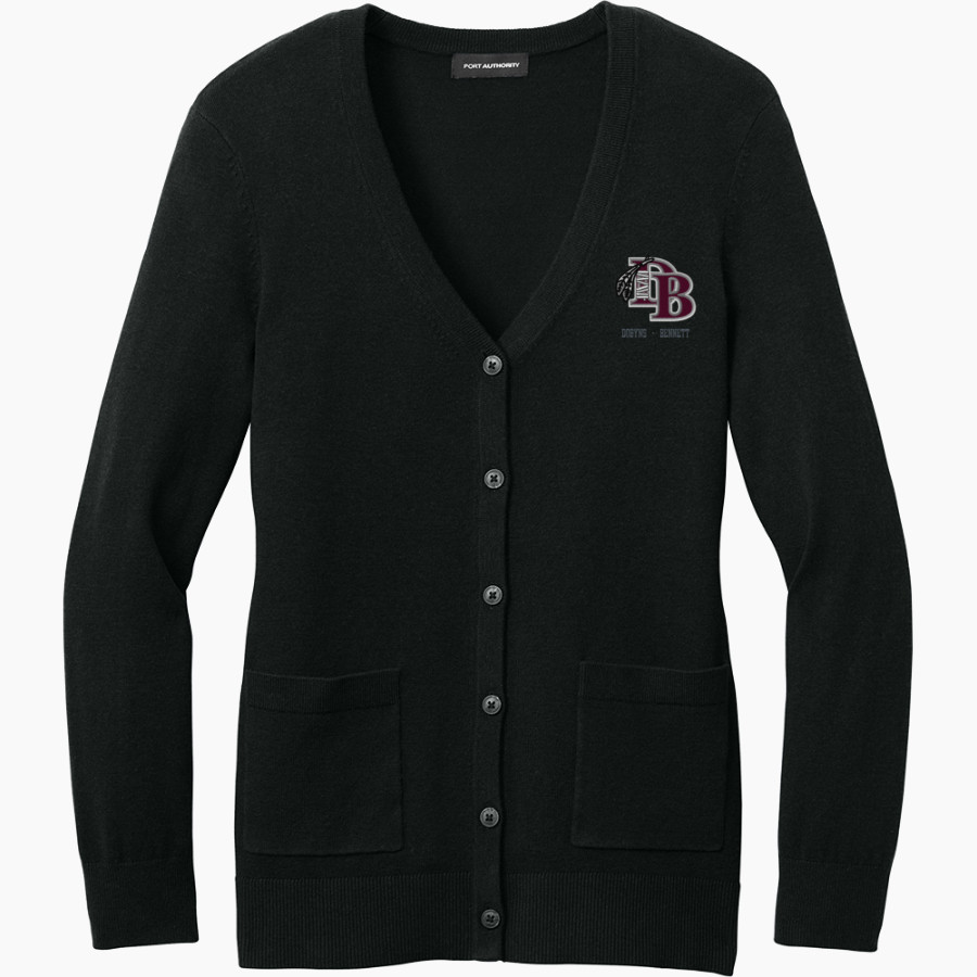 DOBYNS-BENNETT HIGH SCHOOL INDIANS Port Authority Women's Easy Care Button-Up Cardigan Sweater