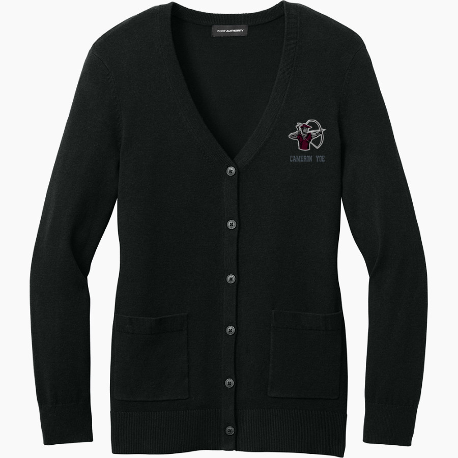 CAMERON YOE HIGH SCHOOL YOEMEN <span class="pdp-name-mascot">CAMERON - YOE YOEMEN</span> Port Authority Women's Easy Care Button-Up Cardigan Sweater
