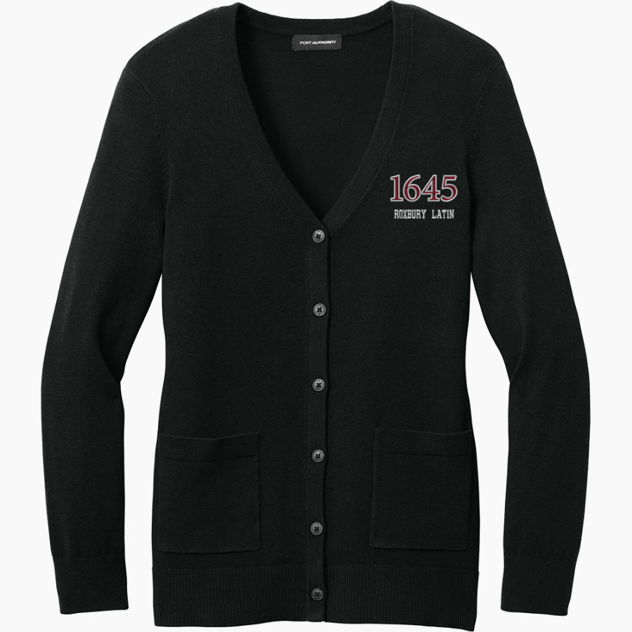 Roxbury Latin Port Authority Women's Easy Care Button-Up Cardigan Sweater