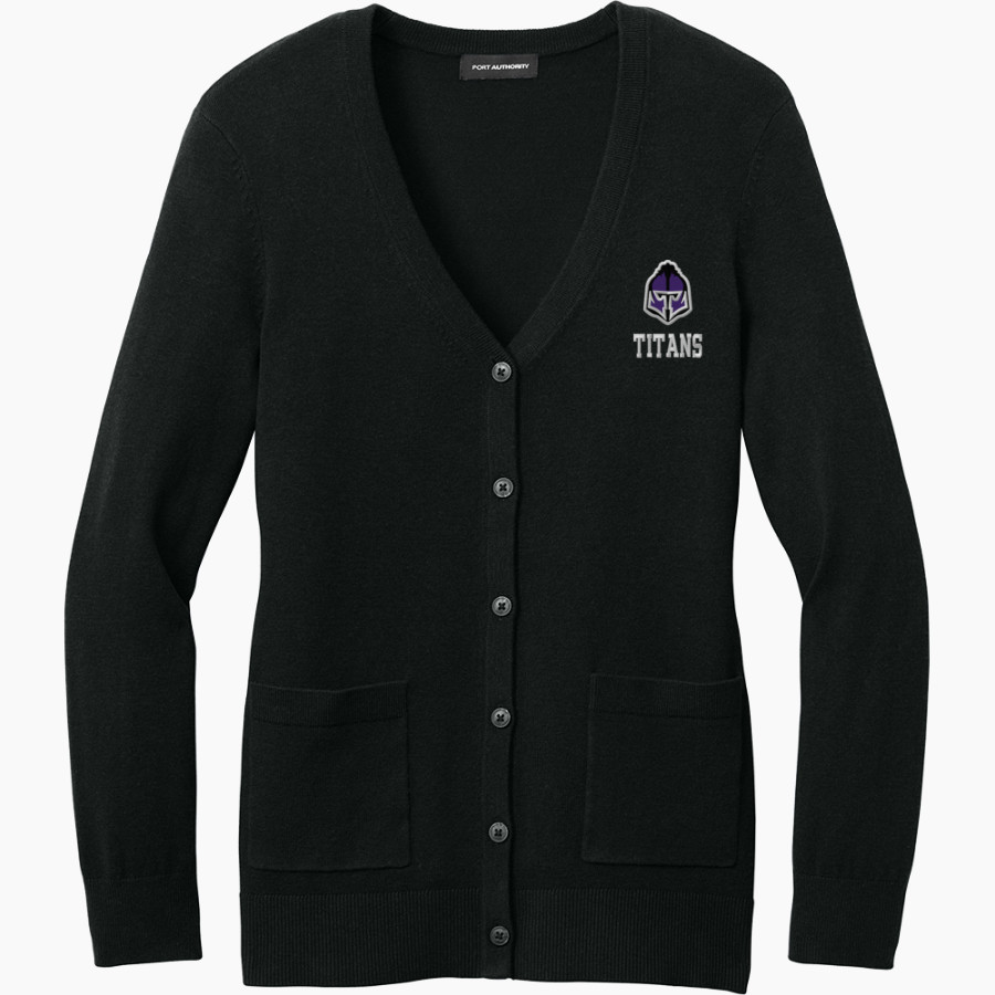 El Paso-Gridley Titans Port Authority Women's Easy Care Button-Up Cardigan Sweater