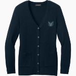 Warren Wilson Owls Port Authority Women's Easy Care Button-Up Cardigan Sweater Front Thumbnail