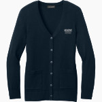 Meadows School The Official Store of the Mustangs <span class="pdp-name-mascot">Meadows School Mustangs</span> Port Authority Women's Easy Care Button-Up Cardigan Sweater Front Thumbnail