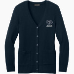 Emery Jaguars Port Authority Women's Easy Care Button-Up Cardigan Sweater Front Thumbnail