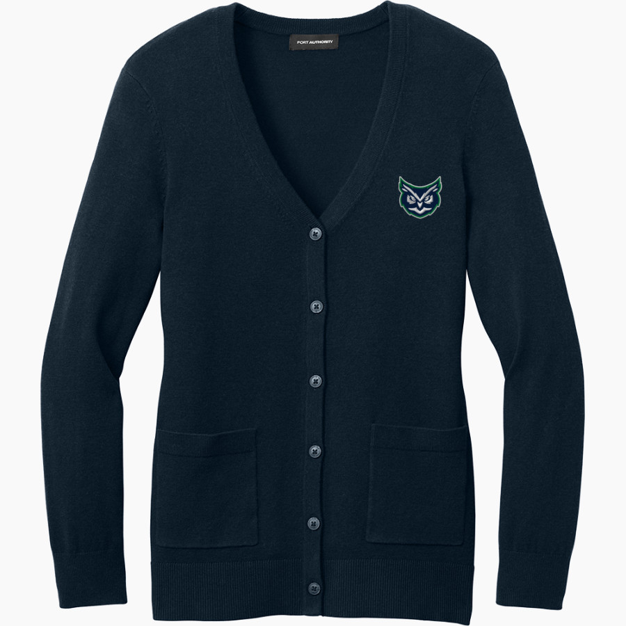 Warren Wilson Owls Port Authority Women's Easy Care Button-Up Cardigan Sweater