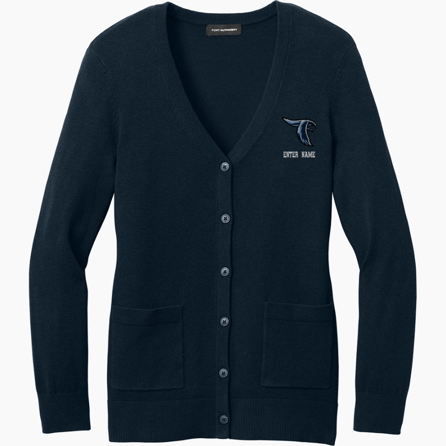 Perry Meridian Falcons Port Authority Women's Easy Care Button-Up Cardigan Sweater