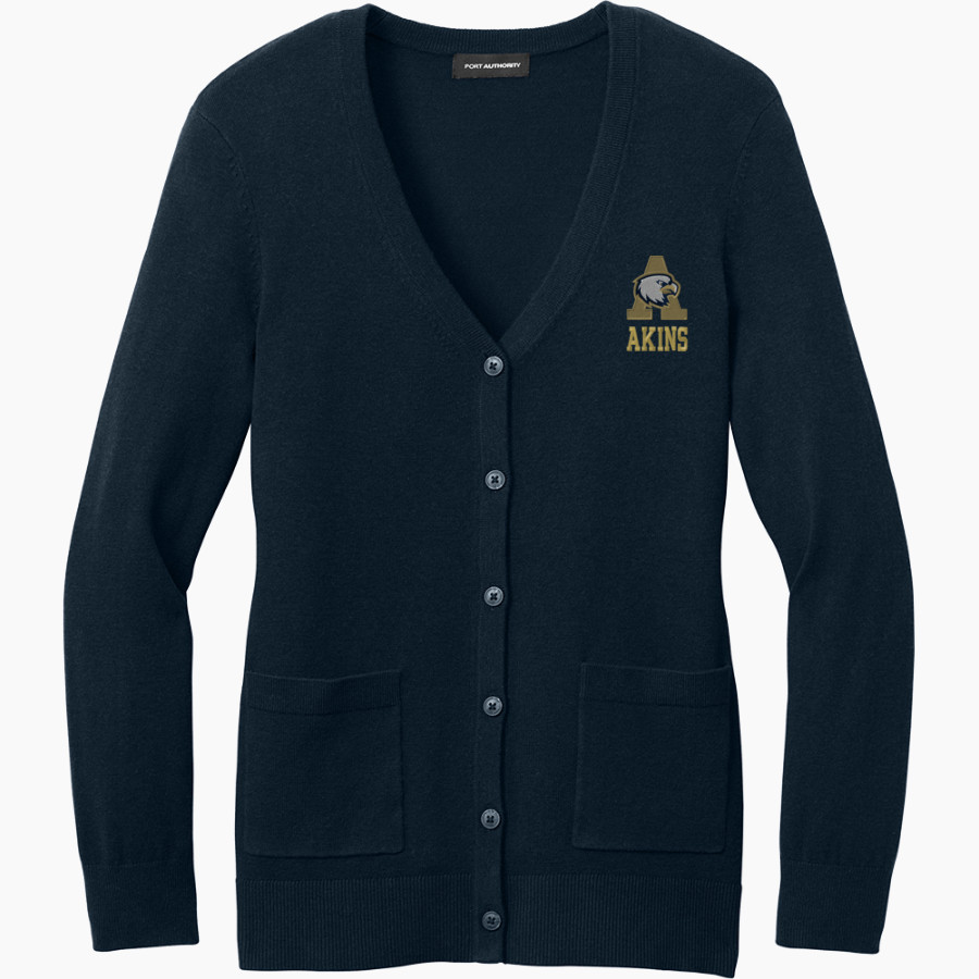 Akins Eagles <span class="pdp-name-mascot">Akins Eagles</span> Port Authority Women's Easy Care Button-Up Cardigan Sweater