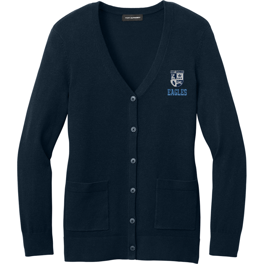EAST CATHOLIC EAGLES ONLINE STORE <span class="pdp-name-mascot">EAST EAGLES</span> Port Authority Women's Easy Care Button-Up Cardigan Sweater