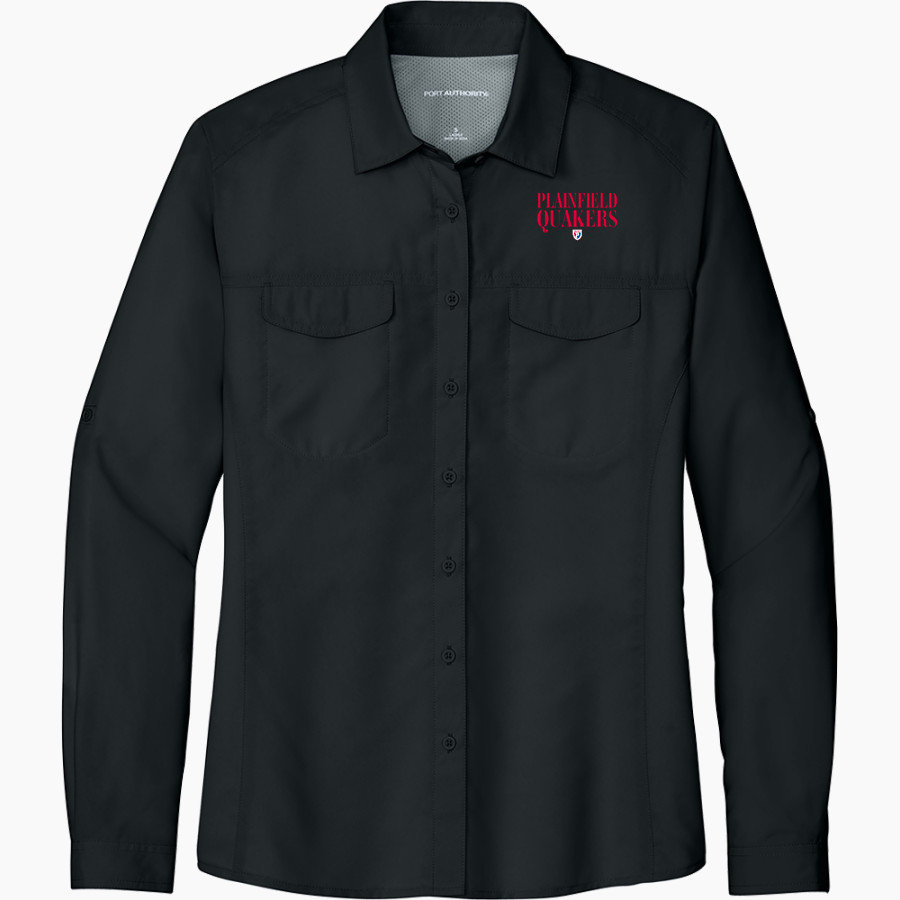 Plainfield Quakers <span class="pdp-name-mascot">Plainfield Quakers</span> Port Authority Women's UV Daybreak Long-Sleeve Shirt