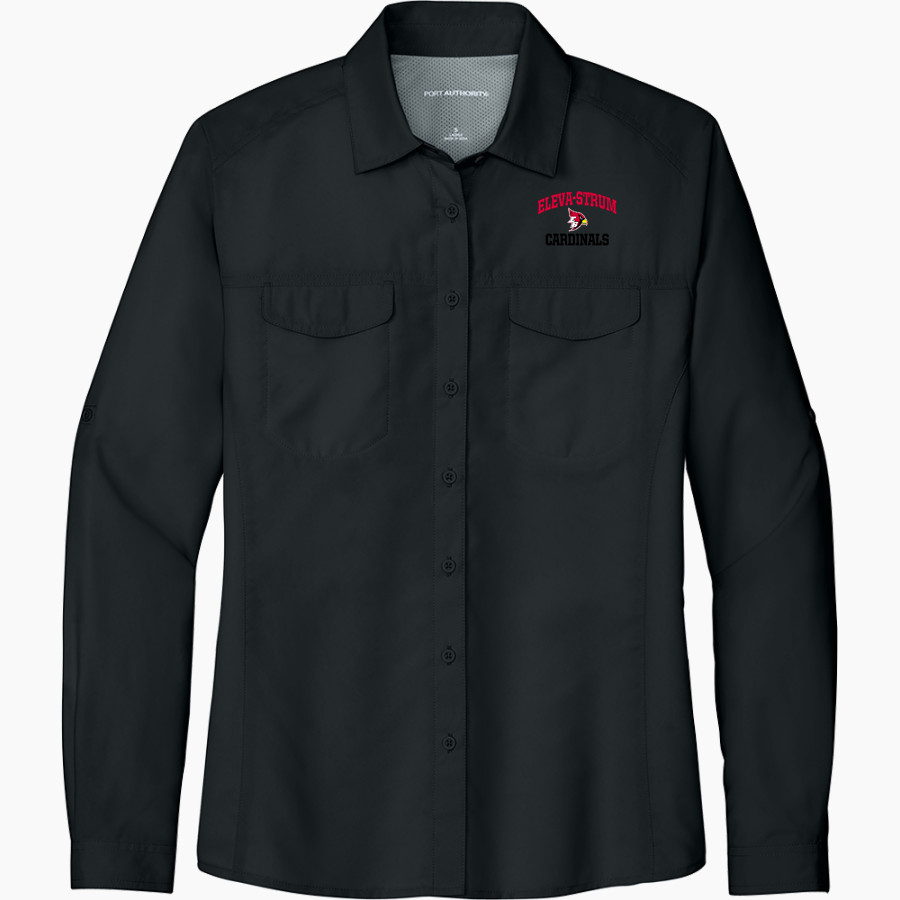 Eleva-Strum Cardinals <span class="pdp-name-mascot">Eleva-Strum Cardinals</span> Port Authority Women's UV Daybreak Long-Sleeve Shirt