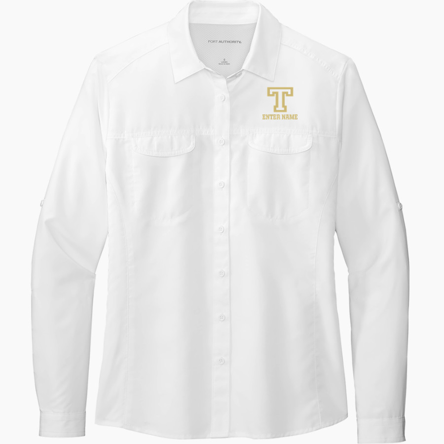 Trinity College Bantams The Official Online Store <span class="pdp-name-mascot">Trinity Bantams</span> Port Authority Women's UV Daybreak Long-Sleeve Shirt