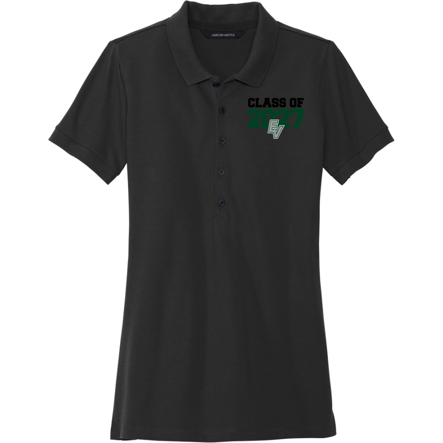 EAGLE'S VIEW ACADEMY WARRIORS <span class="pdp-name-mascot">EAGLE'S VIEW ACADEMY WARRIORS</span> Mercer+Mettle Women's Stretch Heavyweight Pique Polo