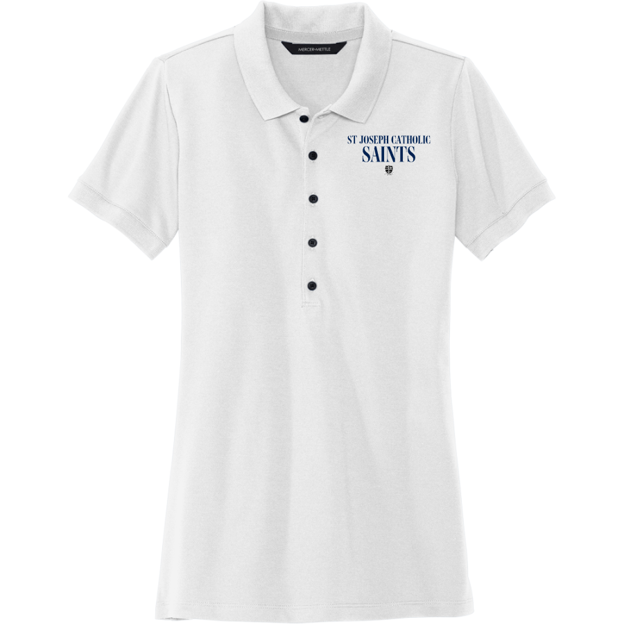 St Joseph Catholic Saints <span class="pdp-name-mascot">St Joseph Catholic School Saints</span> Mercer+Mettle Women's Stretch Heavyweight Pique Polo