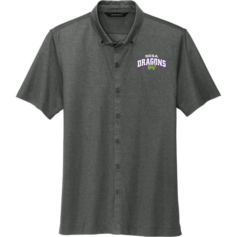 Southern Delaware School Of The Arts dragons <span class="pdp-name-mascot">SDSA Dragons</span> Mercer+Mettle Men's Stretch Pique Full-Button Polo