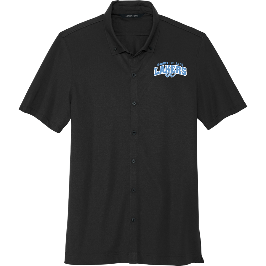 Garrett College Lakers <span class="pdp-name-mascot">Garrett College Lakers</span> Mercer+Mettle Men's Stretch Pique Full-Button Polo