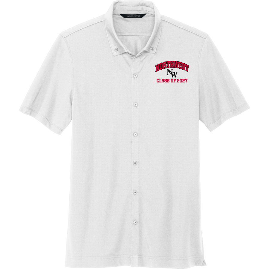 Northwest Mounties <span class="pdp-name-mascot">Northwest Mounties</span> Mercer+Mettle Men's Stretch Pique Full-Button Polo